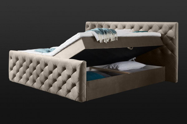 Chesterfield fluwelen bed tweepersoonsbed 160x200 ontwerpbedden hotelinrichting