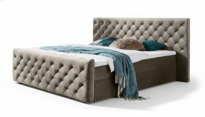 Chesterfield fluwelen bed tweepersoonsbed 160x200 ontwerpbedden hotelinrichting
