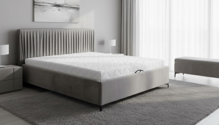 Bed met opbergruimte Slaapkamer gestoffeerde bedden Elegant hotelkamer meubilair.