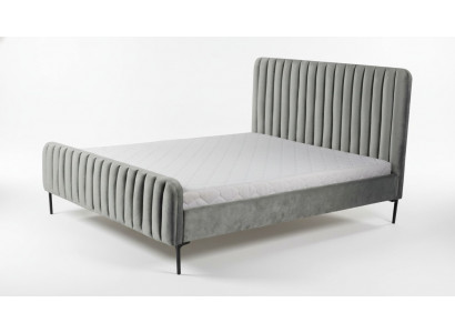 Grijze dubbele slaapkamermeubels ontwerpen elegante stoffering hotelinrichting.
