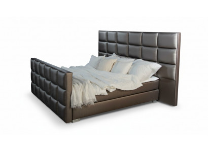 Grijs tweepersoonsbed Moderne slaapkamerbedden Elegante leren bedden Nieuw