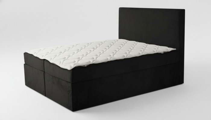 Zwart tweepersoonsbed Klassiek slaapkamermeubilair Design Elegante stof nieuw