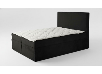 Zwart tweepersoonsbed Klassiek slaapkamermeubilair Design Elegante stof nieuw