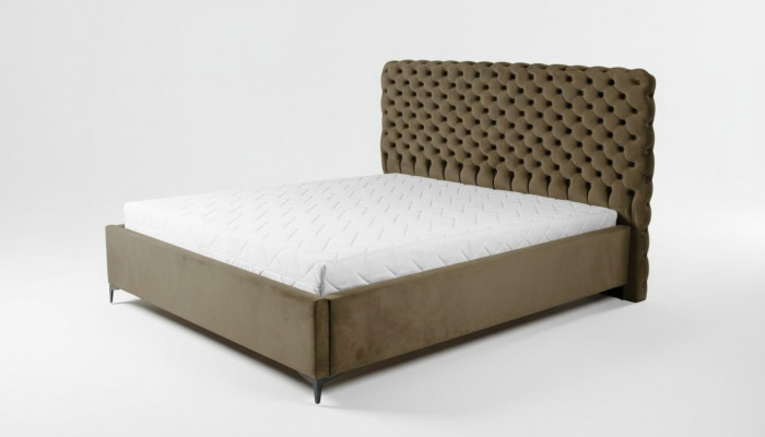 Groen Chesterfield-bed Klassiek slaapkamer meubel ontwerp Elegante stof