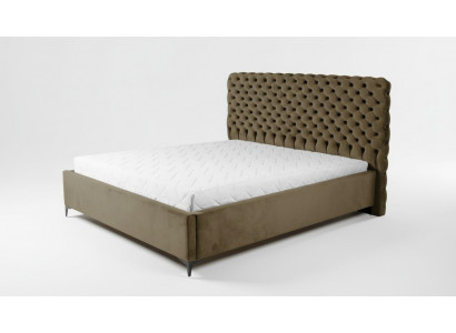 Groen Chesterfield-bed Klassiek slaapkamer meubel ontwerp Elegante stof