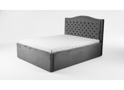 Grijs Chesterfield-bed Klassiek slaapkamermeubelontwerp Elegant stof