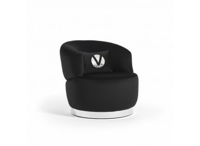 Zwarte fauteuil 1-zits textiel woonkamer luxe nieuw design fauteuil moderne fauteuil.