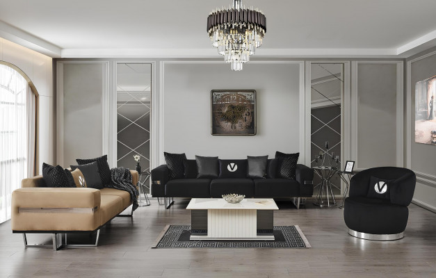 Woonkamer Bank Bankstel Bankstel Slaapbanken xxl Design Bank 4-zits Textiel Groot Nieuw
