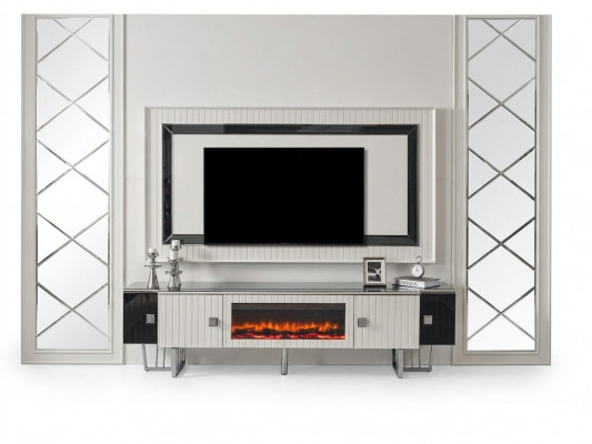 Luxe dressoir woonkamer met open haard tv standaard tv-meubel muur woonkamers.
