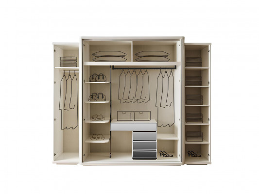 Kledingkast Kast Luxe Houten kasten Ontwerp Meubels Slaapkamer Wit Nieuw