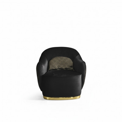 Fauteuil Club lounge Designer leunstoel bank 1-zits tv-stof bekleding nieuw