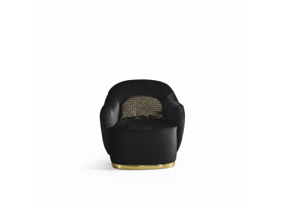 Fauteuil Club lounge Designer leunstoel bank 1-zits tv-stof bekleding nieuw