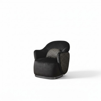 Fauteuil 1-zits zwart Luxe Design Woonkamer modern elegant Bekleding nieuw