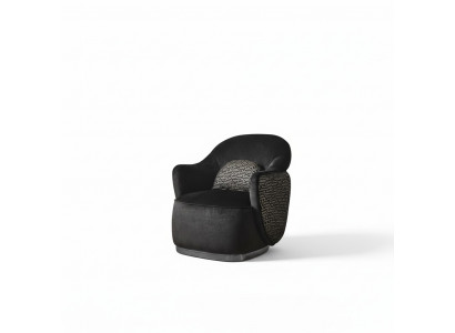 Fauteuil 1-zits zwart Luxe Design Woonkamer modern elegant Bekleding nieuw