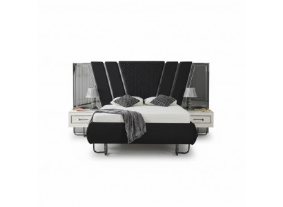 slaapkamer Bed 2x nachtkastjes Luxe beddenset Compleet design meubilair 3-delig