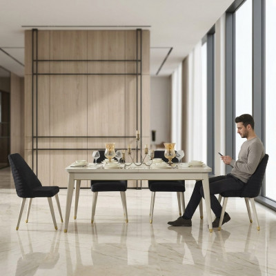 Eettafel Tafel Eetkamer Woonkamer Tafels Hout Ontwerp Wit Vergadertafel Nieuw