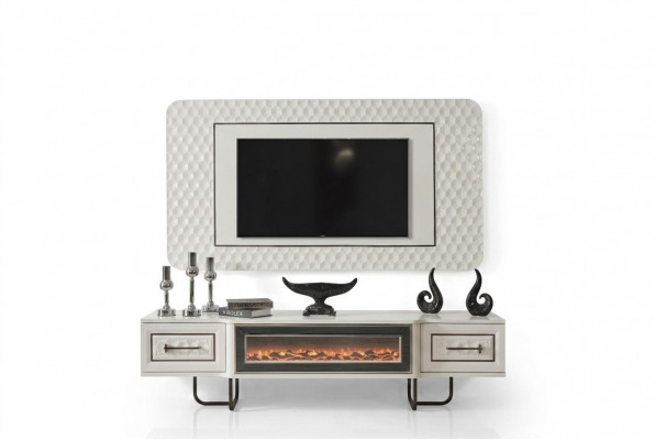 Haard dressoir tv-standaard rtv commode 2-delig woonkamer tv-meubel wand