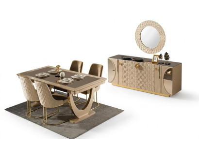 Een prachtige set voor een eetkamer in moderne stijl.