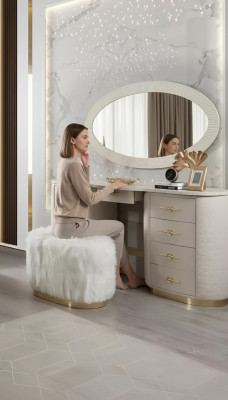Vanity set console mirror bedroom furniture design stool set new