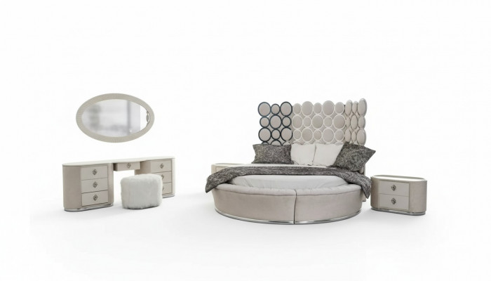 Slaapkamer set modern bed + 2 nachtkastjes + kaptafel + spiegel nieuw