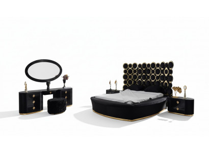 Volledige slaapkamerset Luxe bed 2x nachtkastjes kaptafel spiegel 5-delig.