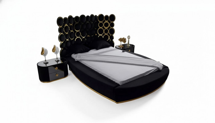 Designer bed Luxus textielbedden Slaapkamer Tweepersoonsbed 200x200cm Bedframe