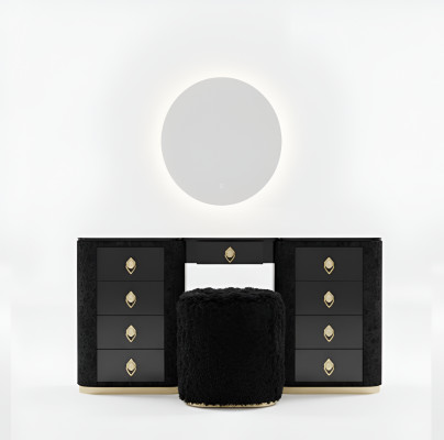 Make-up tafel set met console spiegel slaapkamer meubel design krukje set nieuw