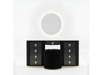 Make-up tafel set met console spiegel slaapkamer meubel design krukje set nieuw