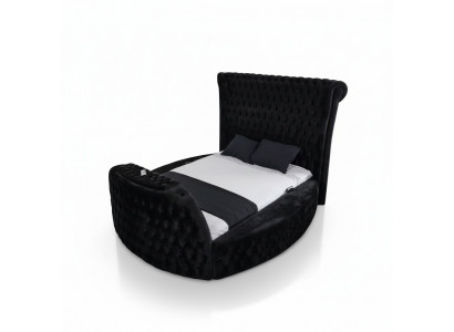 Moderne Chesterfield-bed in luxueuze zwarte kleur