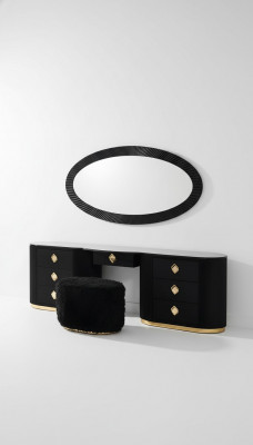 Ovale kaptafel console tafel met kruk slaapkamer tafels kaptafels