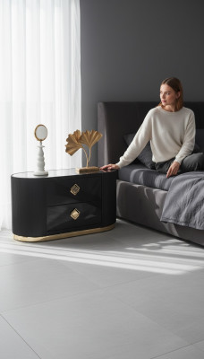 Bijzettafel Nachtkastje Nachtkast Design Slaapkamer Tafel Nachtkastjes Nieuw