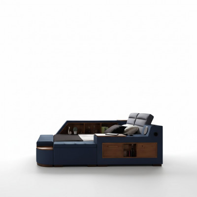 Multifunctioneel bed, tweepersoonsbedden, modern bedframe, bedden 200x200cm, nieuw hotel.