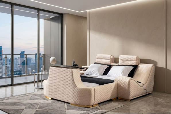 Tweepersoonsbed Luxe Tweepersoonsbed Modern design Bedframe Bedframe Bedden