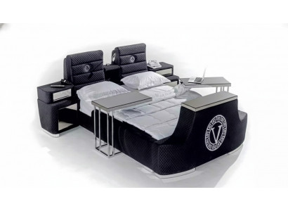 Modern tweepersoonsbed blauw Luxe tweepersoonsbed modern design Bedframe nieuw