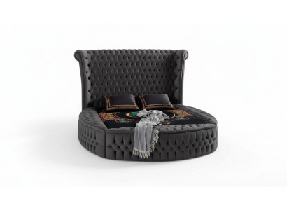 Bed Chesterfield Upholstered Bed Luxury Bedroom Design Beds Textile Velvet New