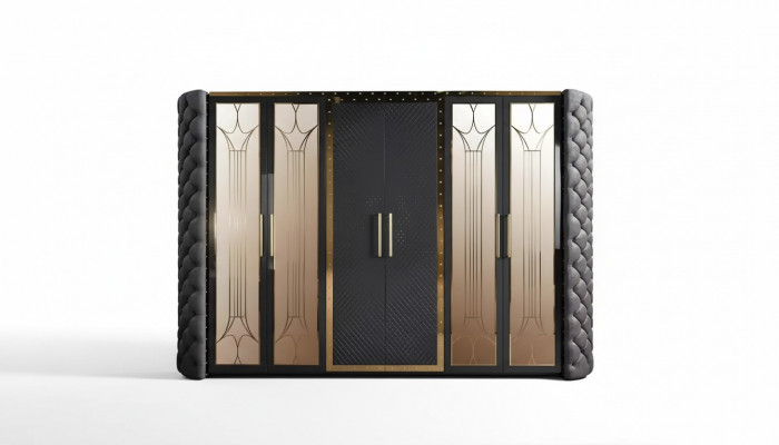 Kledingkast Kast Chesterfield Designer Kasten Gestoffeerd 315cm