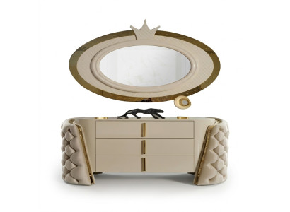 Make-up tafel Spiegel Luxe console dressoir Slaapkamer Hout Modern design