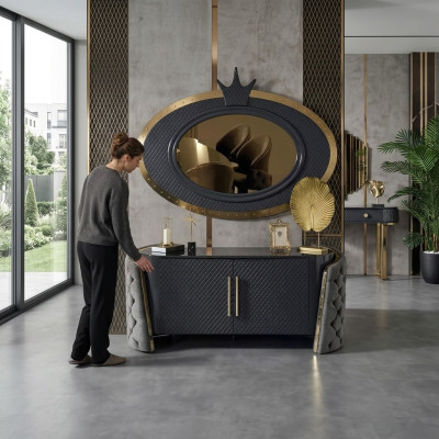 Kaptafel set console spiegel slaapkamermeubilair design kruk set nieuw