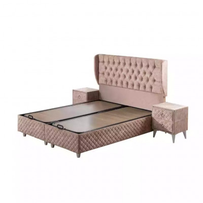 Bed Hotelbed 160x200cm incl. Matras Bedframe Design Soft Bedstead
