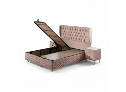 Bed Hotelbed 160x200cm incl. Matras Bedframe Design Soft Bedstead