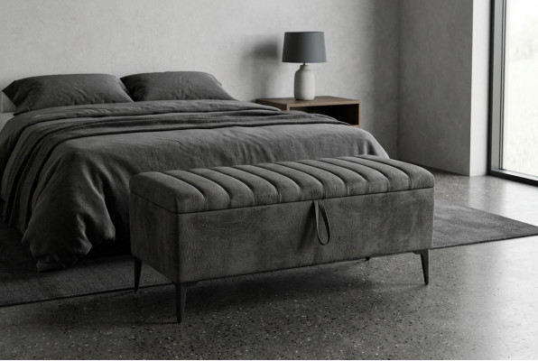 Ontwerp Voetenbankje Ontwerp Beklede Voetenbank Ottomanen Zit Textiel Chaise Lounge Poef