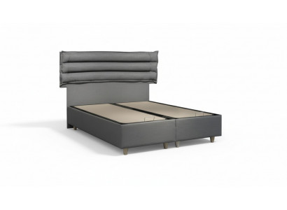 Luxe bed met matras Compleet set Bedlade Oren Grijs fluweel 180x200