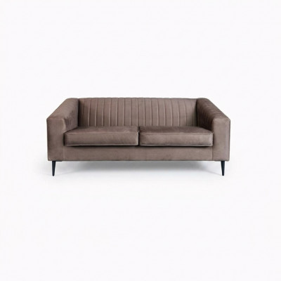 Bankstel 2-zits Bruin Banken Zitkamer Modern Ontwerp Bekleding Stof Elegant