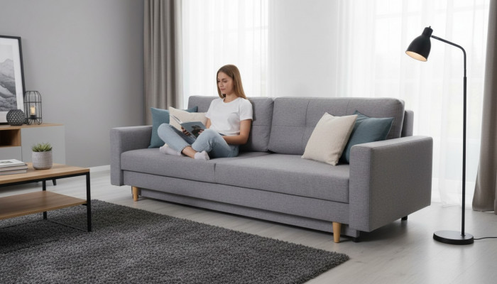 Bankstel 3 zits grijs Bankstellen Stijl Luxe Woonkamer Modern Ontwerp Bekleding Stof Nieuw