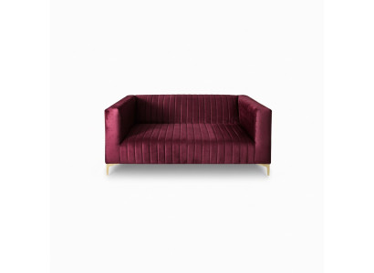 Stijlvolle mega comfortabele 2-zitsbank in paars wordt een lichte blikvanger in uw interieur.