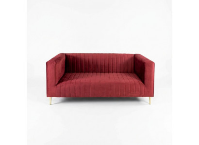 Bankstel 2-zits roze woonkamer modern design luxe houten meubels gestoffeerd stof nieuw