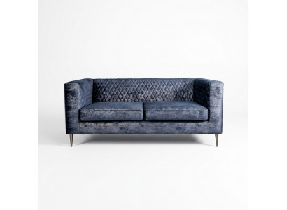 Sofa 2 zits Blauw Elegant Modern Luxe Design Houten Meubels Bekledingsstof Nieuw