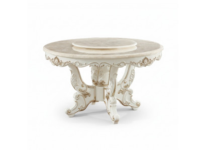 Eettafel Wit Rond Klassiek Luxe Eetkamer Houten Tafels Elegant Ontwerp