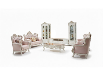 Vitrine Wit Luxe Woonkamer Meubels Hout Ontwerp Glazen Kast Vitrine Klassiek