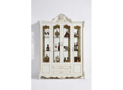 Antieke stijl kast Barok glazen kast kasten meubels hout vitrine